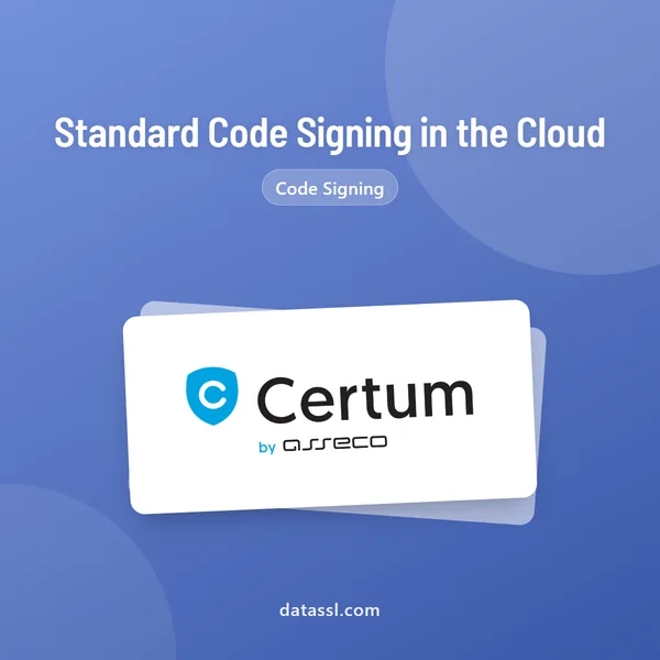 Certum Standard Code Signing in the Cloud