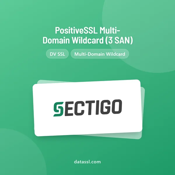 Sectigo PositiveSSL Multi-Domain Wildcard (3 SAN)