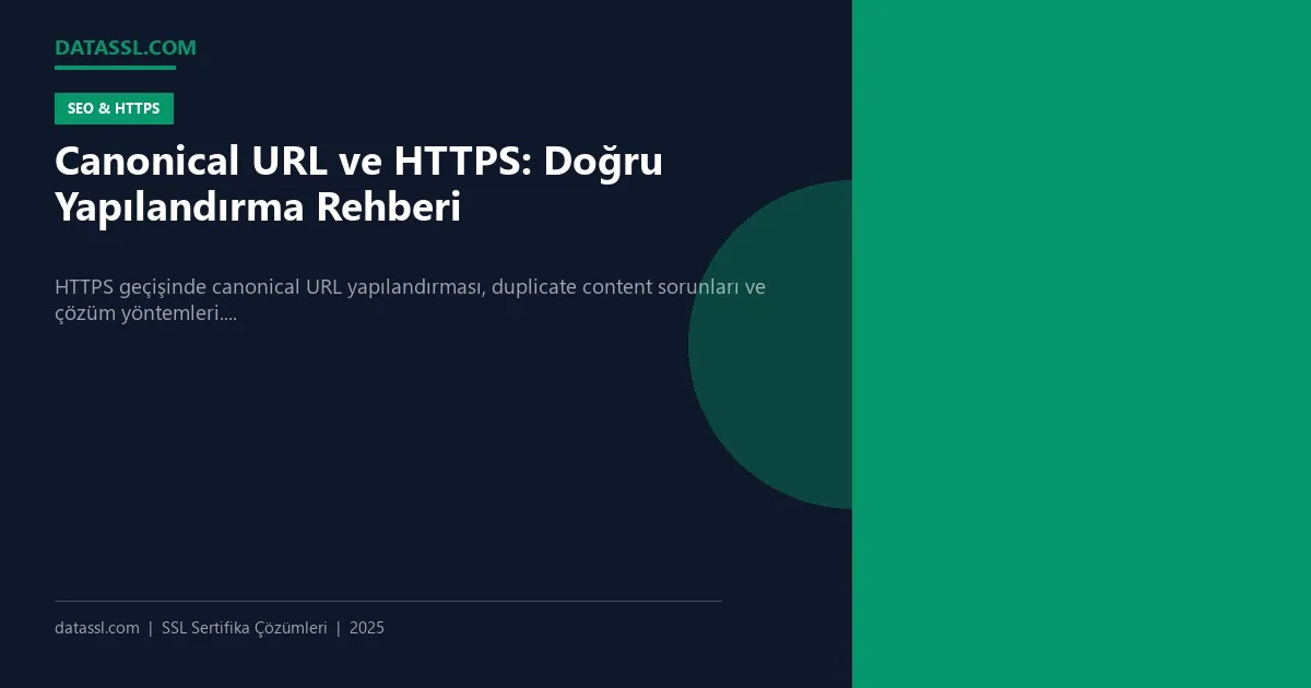 Canonical URL ve HTTPS: Doğru Yapılandırma Rehberi