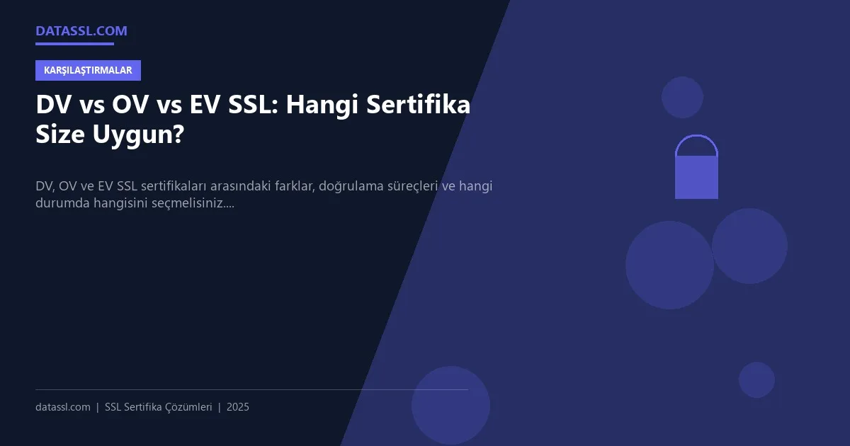 DV vs OV vs EV SSL: Hangi Sertifika Size Uygun?