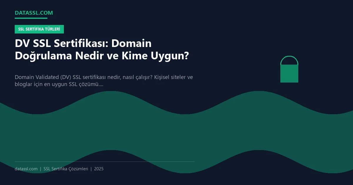 DV SSL Sertifikası: Domain Doğrulama Nedir ve Kime Uygun?