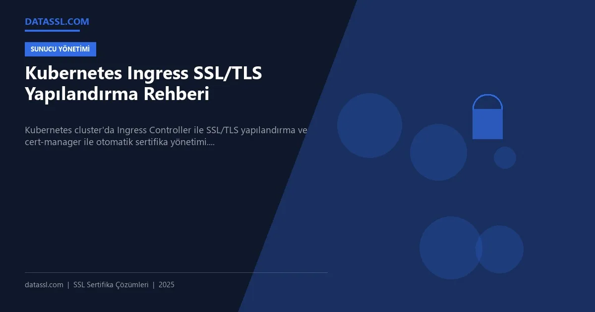Kubernetes Ingress SSL/TLS Yapılandırma Rehberi