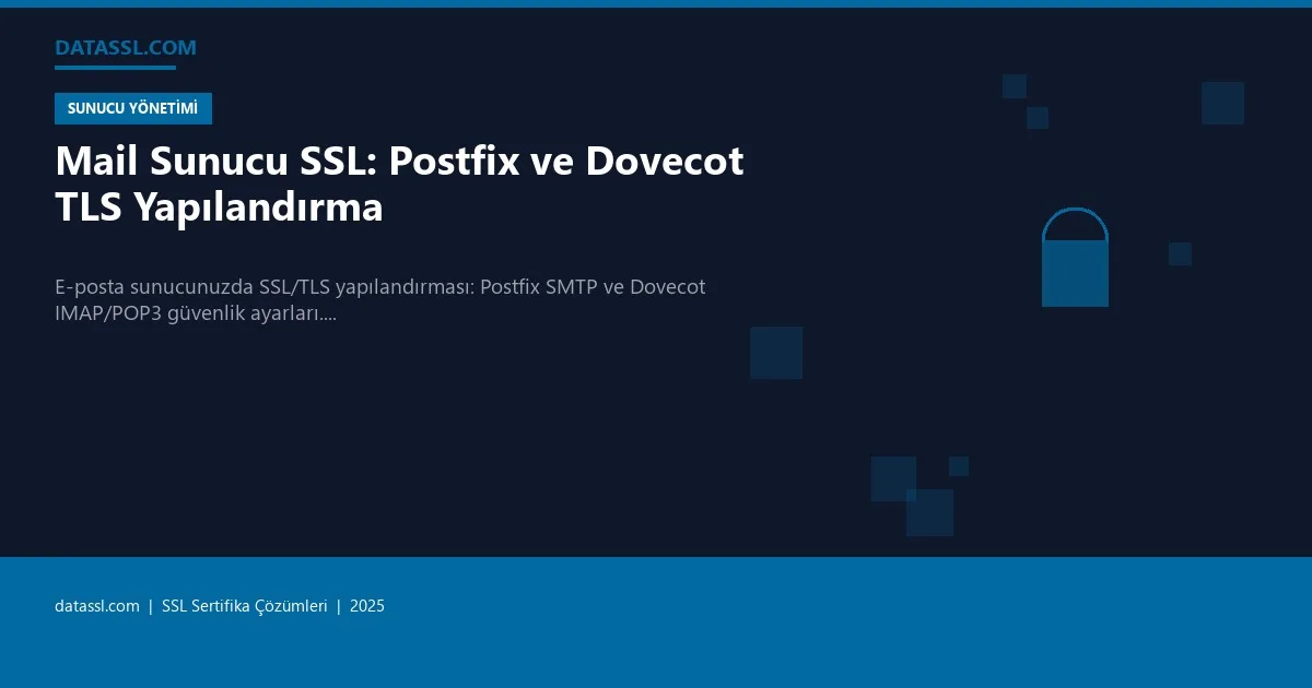 Mail Sunucu SSL: Postfix ve Dovecot TLS Yapılandırma