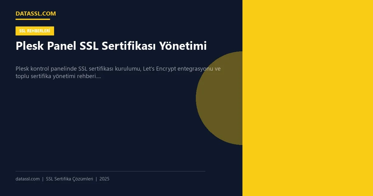 Plesk Panel SSL Sertifikası Yönetimi