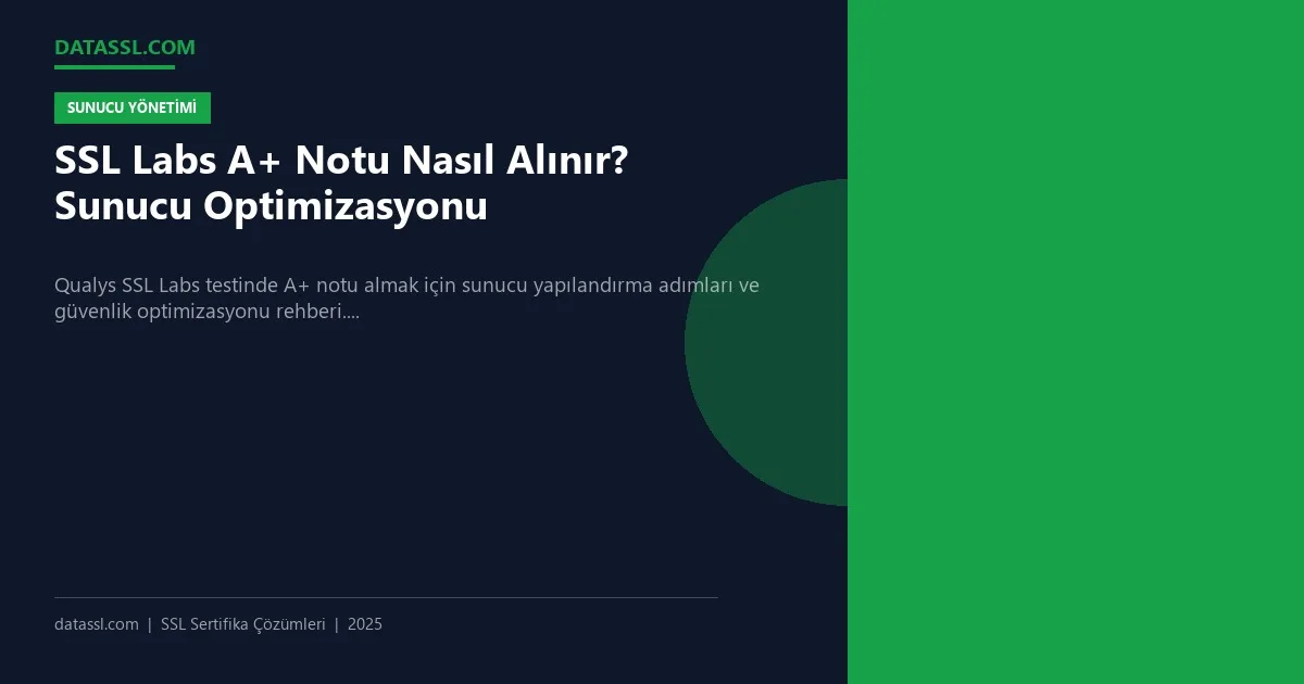 SSL Labs A+ Notu Nasıl Alınır? Sunucu Optimizasyonu