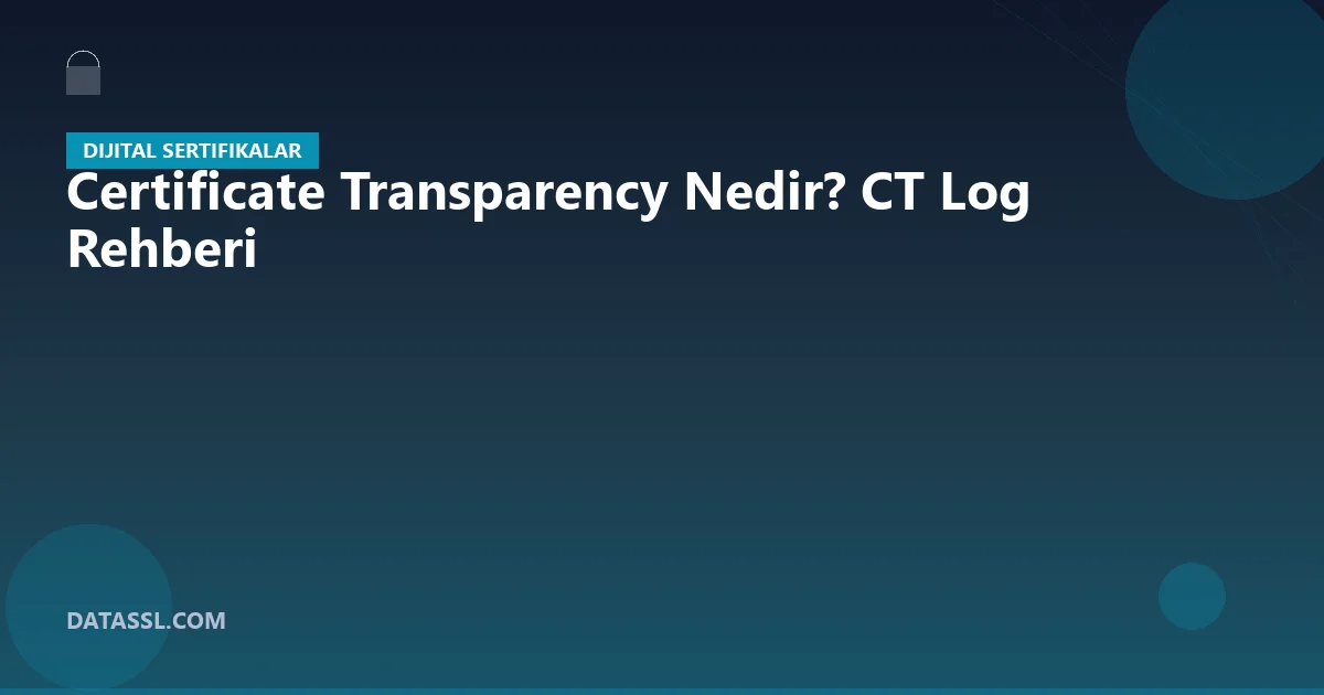 Certificate Transparency Nedir? CT Log Rehberi