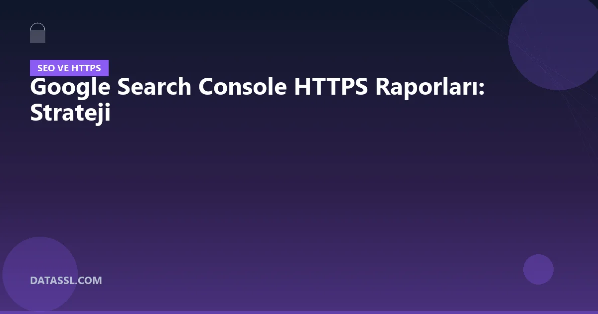 Google Search Console HTTPS Raporları: Strateji