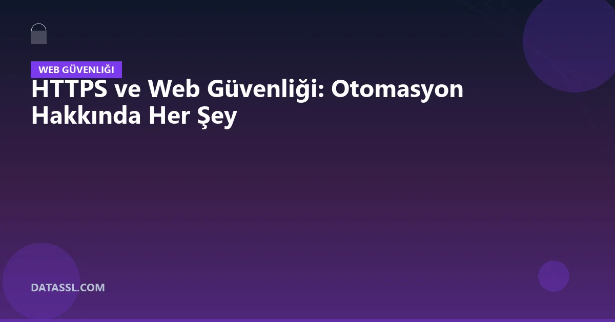 HTTPS ve Web Güvenliği: Otomasyon Hakkında Her Şey