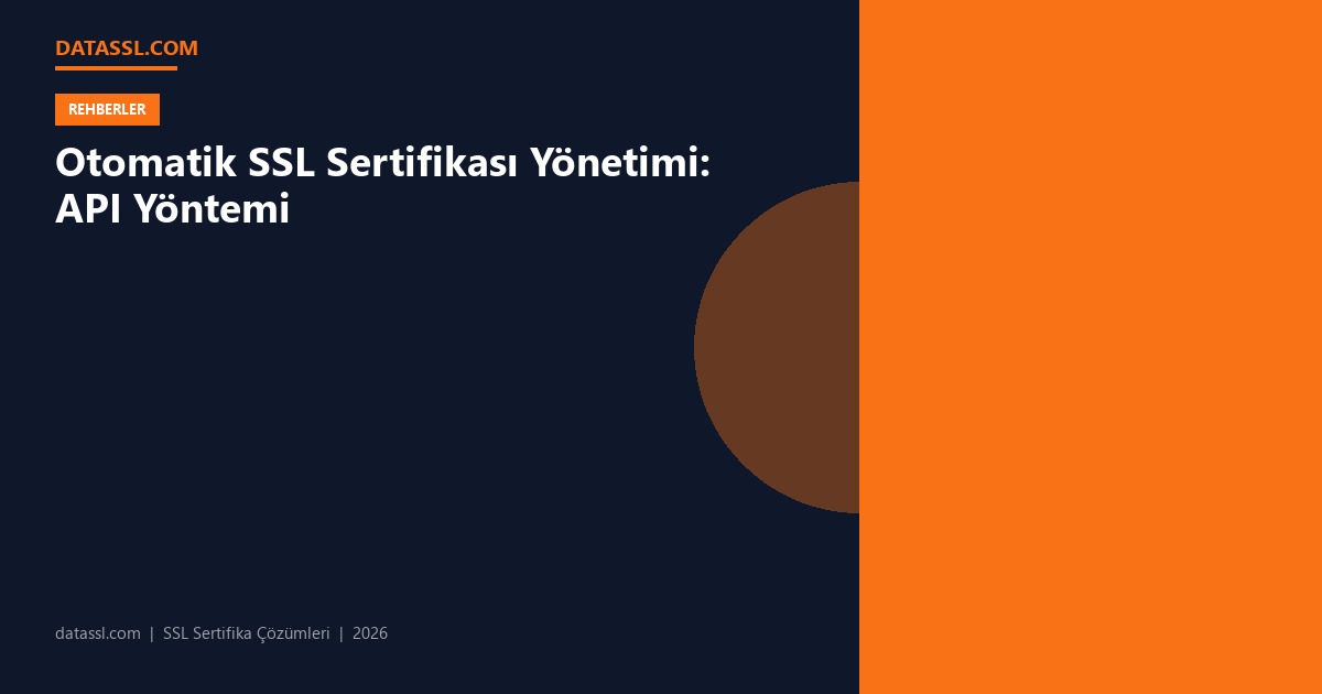 Otomatik SSL Sertifikası Yönetimi: API Yöntemi
