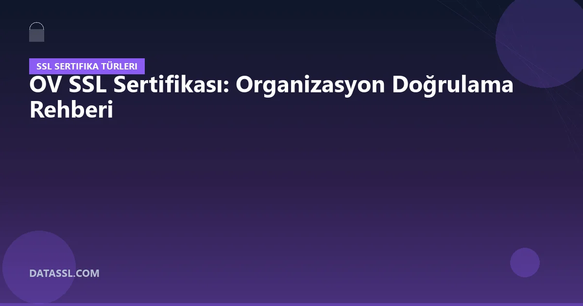 OV SSL Sertifikası: Organizasyon Doğrulama Rehberi