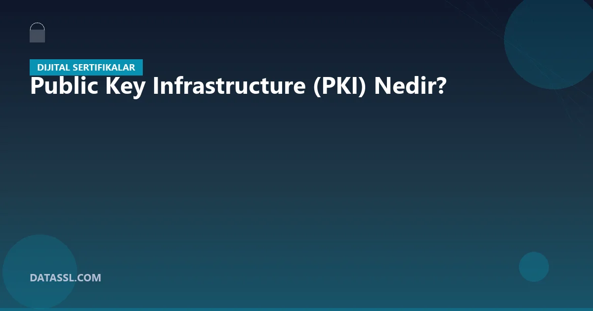 Public Key Infrastructure (PKI) Nedir?