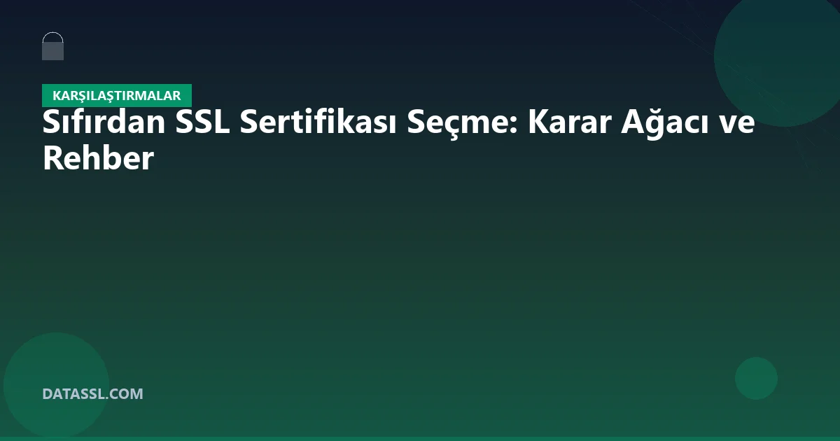 Sıfırdan SSL Sertifikası Seçme: Karar Ağacı ve Rehber