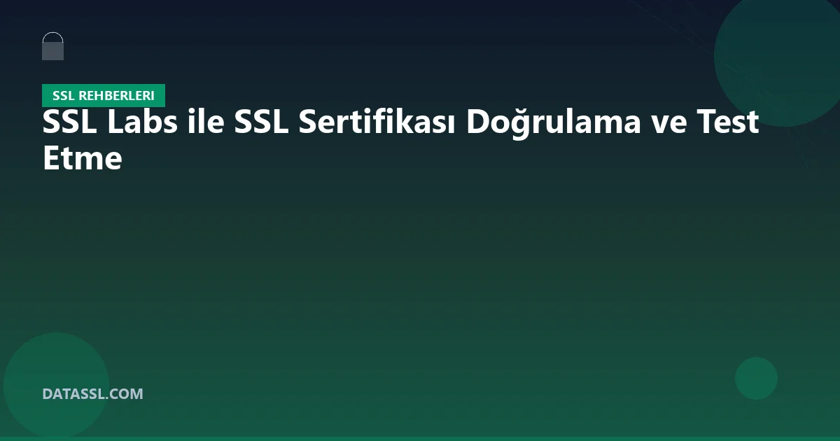 SSL Labs ile SSL Sertifikası Doğrulama ve Test Etme