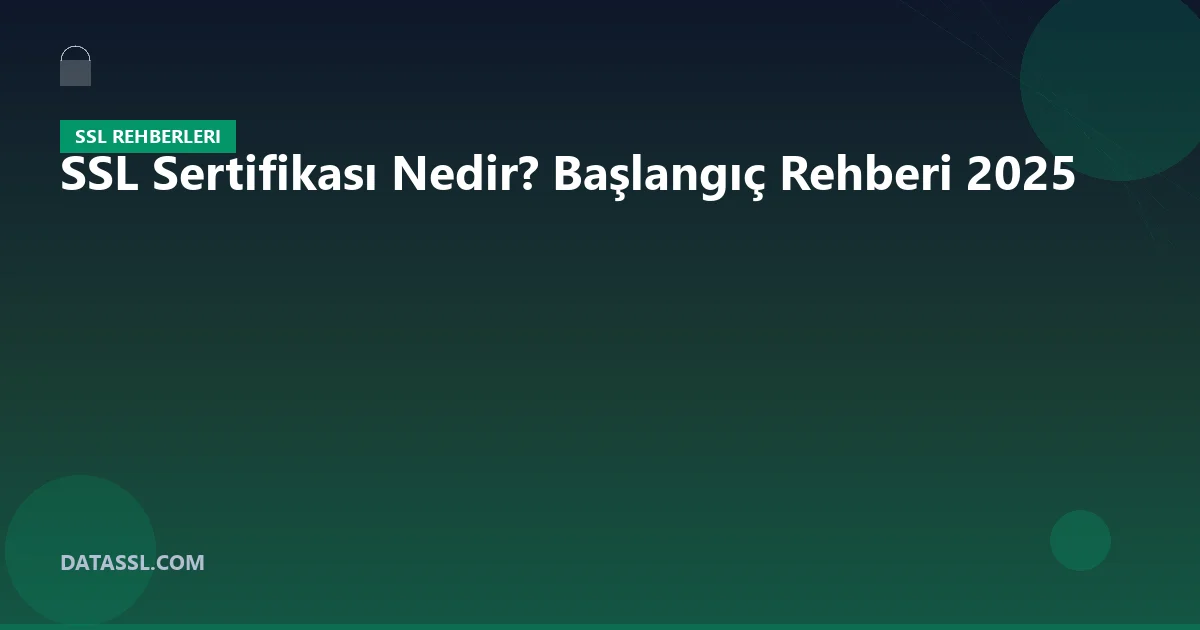 SSL Sertifikası Nedir? Başlangıç Rehberi 2025