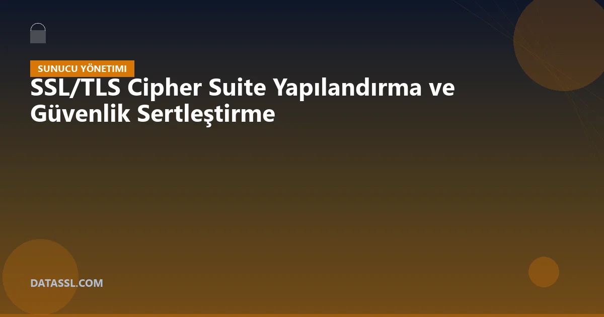 SSL/TLS Cipher Suite Yapılandırma ve Güvenlik Sertleştirme