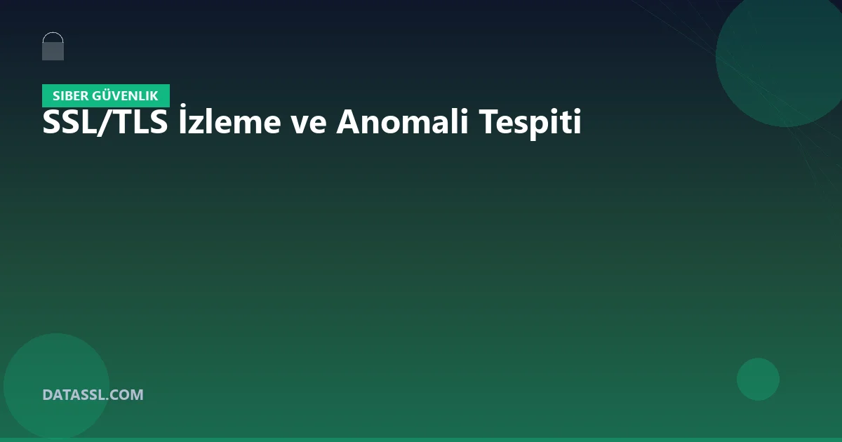 SSL/TLS İzleme ve Anomali Tespiti
