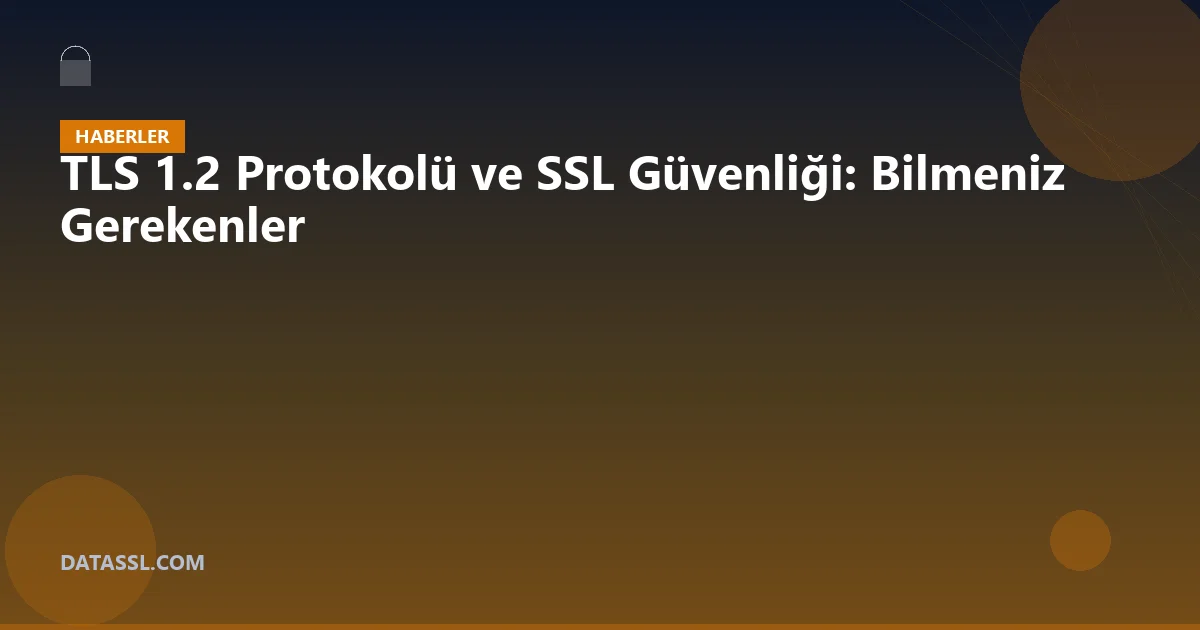 TLS 1.2 Protokolü ve SSL Güvenliği: Bilmeniz Gerekenler