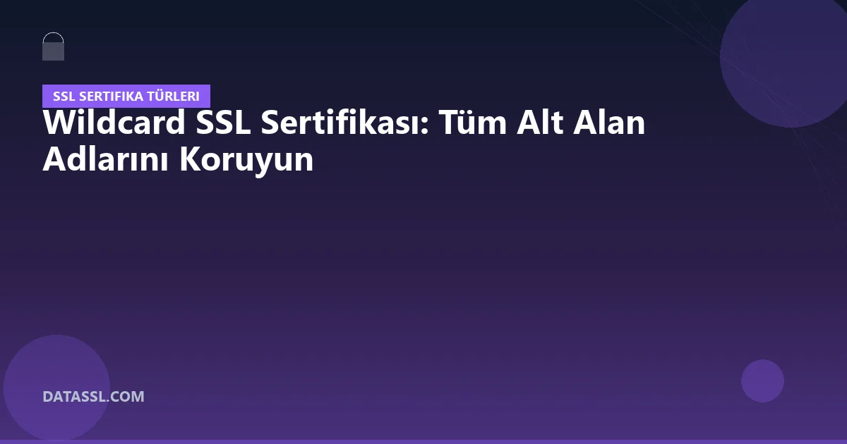 Wildcard SSL Sertifikası: Tüm Alt Alan Adlarını Koruyun