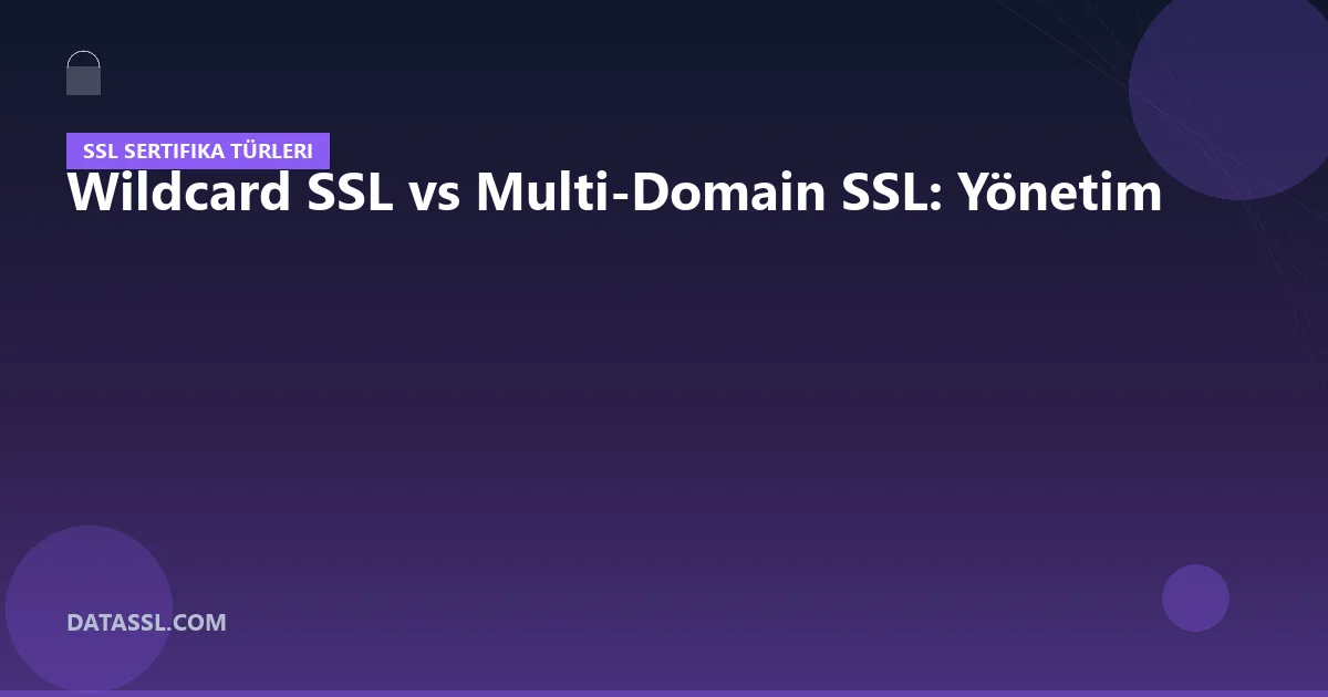 Wildcard SSL vs Multi-Domain SSL: Yönetim